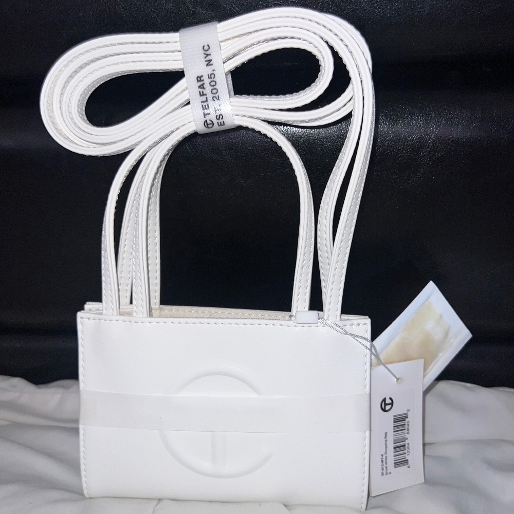 TELFAR SMALL SHOPPING BAG WHITE